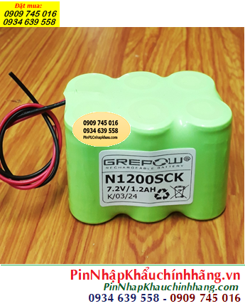 Pin sạc 6N-1200SCK (7.2v-SC1200mAh), Pin sạc GREPOW 6N-1200SCK (7.2v-SC1200mAh) chính hãng